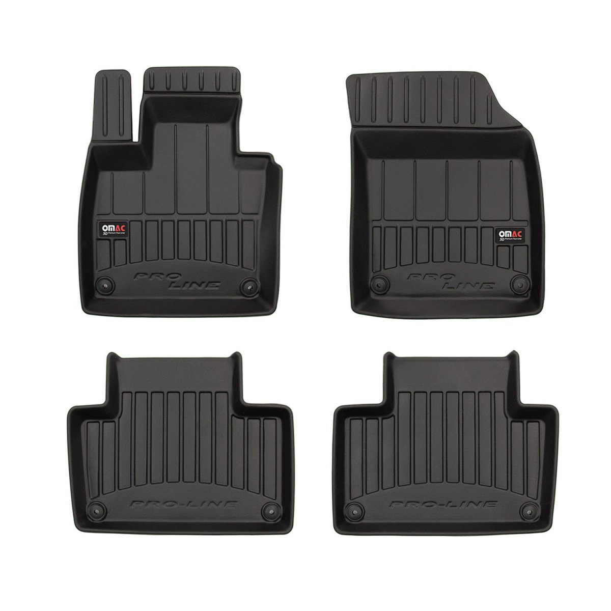 Volvo XC90 Floor Mat - Omac - Proline Premium TPE - Black - '16-'25 Volvo XC90 Floor Mat - Omac - Proline Premium TPE - Black - '16-'25